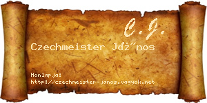 Czechmeister János névjegykártya