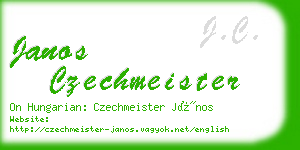 janos czechmeister business card